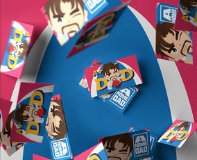 一只奶爸 融合卡通設(shè)計(jì)與母嬰用品的軟件開發(fā)品牌形象